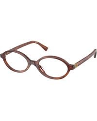 Miu Miu - Mu 01Xv 26E1O1 Optical Frames Acetate Round Normal - Lyst