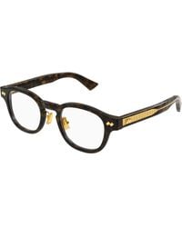 Bottega Veneta - Bv1518Oa 002 Montature Da Vista Acetato Trasparente Rotonda - Lyst