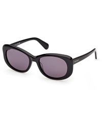 MAX&Co. - Mo0155 01A Sunglasses Acetate Smoke Butterfly Normal - Lyst