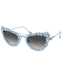 Swarovski - Sk7011 40198G Sunglasses Metal Geometric Normal Shaded - Lyst