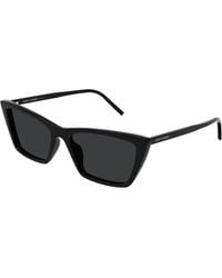 Saint Laurent - Sl 737 Mica Thin 001 Sunglasses Acetate Squared - Lyst