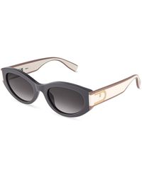 Furla - Sfu976V 0Gfs Sunglasses Acetate Smoke Geometric Normal Nuanced - Lyst