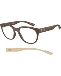 Emporio Armani - Ea3224 5260 Optical Frames Injected Transparent Pantos Normal - Lyst