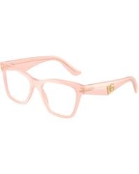 Dolce & Gabbana - Dg3374 3384 Optical Frames Acetate Transparent Squared Normal - Lyst