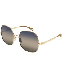 Chloé - Ch0282S 002 Sunglasses Metal Squared - Lyst