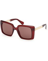 MAX&Co. - Mo0134 66E Sunglasses Injected Squared Normal - Lyst