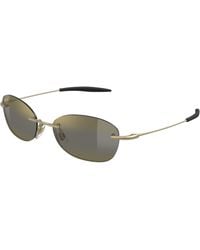 Maui Jim - Mj0373S 003 Occhiali Da Sole Metallo Bronzo Rotonda - Lyst