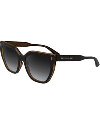 Calvin Klein - Ck24535S 002 Sunglasses Acetate Butterfly Normal Shaded - Lyst