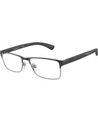 Emporio Armani - Ea1052 3155 Optical Frames Metal Squared Normal - Lyst