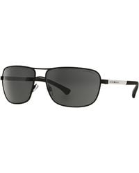 Emporio Armani - Ea2033 309487 Sunglasses Metal Squared Normal - Lyst