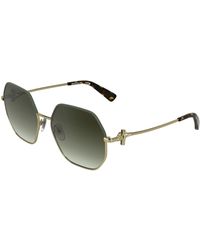 Longchamp - Lo191S 708 Sunglasses Metal Squared Normal - Lyst