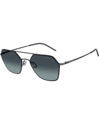 Giorgio Armani - Ar6185 343719 Sunglasses Metal Squared Normal Nuanced - Lyst