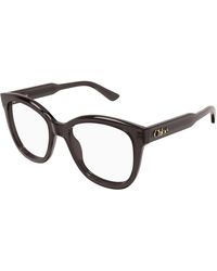 Chloé - Ch0378O 001 Optical Frames Acetate Transparent Squared - Lyst