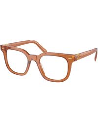Miu Miu - Mu 06Xv 15T1O1 Optical Frames Acetate Transparent Squared Normal - Lyst