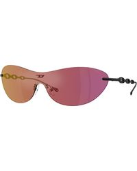 DIESEL - Dl1006 109/D0 Sunglasses Metal Round Mirrored - Lyst