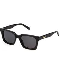 Fila - Sfi897 700K Sunglasses Acetate Smoke Squared Normal - Lyst