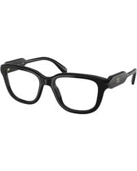 Miu Miu - Mu 02Zv 16K1O1 Optical Frames Acetate Transparent Squared Normal - Lyst