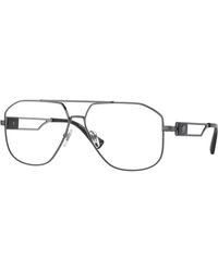 Versace - Ve1287 1261 Optical Frames Steel Transparent Pilot Normal - Lyst