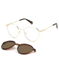 Polaroid - Pld 6158/Cs J5G/Sp Sunglasses Steel Copper Round Clip-On - Lyst