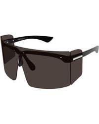 McQueen - Am0594S 001 Sunglasses Bio-Injected Smoke Mask - Lyst