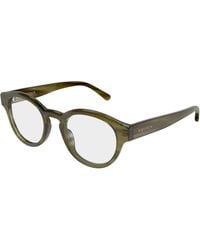 McQueen - Am0581O 003 Montature Da Vista Acetato Trasparente Rotonda - Lyst