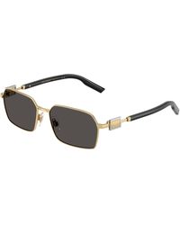 Dolce & Gabbana - Dg2316 02/87 Sunglasses Metal Squared Normal - Lyst