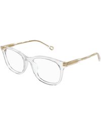Chloé - Ch0314Oa 004 Optical Frames Acetate Transparent Squared - Lyst