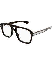 Saint Laurent - Sl 881 Opt 002 Optical Frames Acetate Transparent Squared - Lyst