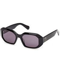 MAX&Co. - Mo0152 01A Sunglasses Acetate Smoke Geometric Normal - Lyst