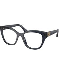Miu Miu - Mu 05Xv 1Ab1O1 Optical Frames Acetate Transparent Squared Normal - Lyst