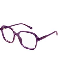 Chloé - Ch0313O 004 Optical Frames Acetate Transparent Squared - Lyst