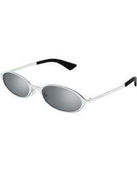 Saint Laurent - Sl 935 002 Sunglasses Metal Round Mirrored - Lyst