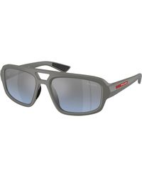 Prada Linea Rossa - Ps B11Su 16X11A Sunglasses Injected Geometric Normal Nuanced - Lyst