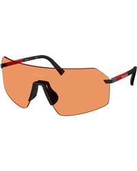 Prada Linea Rossa - Ps B50S 1Bo90U Sunglasses Metal Geometric Normal - Lyst