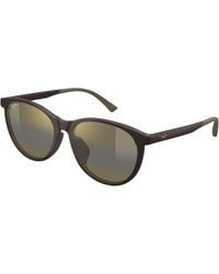 Maui Jim - Mj0600Sa 002 Occhiali Da Sole Bio-Iniettato Bronzo Rotonda - Lyst