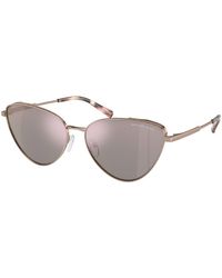 Michael Kors - Mk1140 Cortez 11084Z Sunglasses Metal Cat Eye Normal Mirror - Lyst