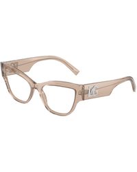Dolce & Gabbana - Dg3378 3432 Optical Frames Acetate Transparent Cat Eye Normal - Lyst