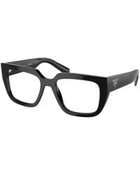 Prada - Pr A03V 16K1O1 Optical Frames Acetate Transparent Geometric Normal - Lyst