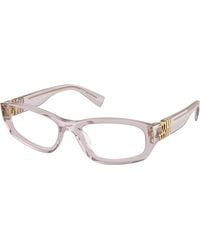 Miu Miu - Mu 04Yv 12W1O1 Optical Frames Acetate Geometric Normal - Lyst