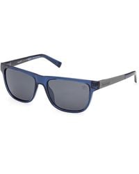 Timberland - Tb00069 90D Sunglasses Injected Smoke Squared Polarized - Lyst