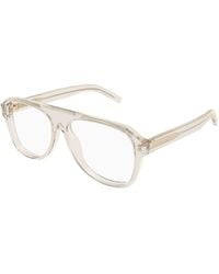 Saint Laurent - Sl 970 Opt 006 Optical Frames Acetate Transparent Pilot - Lyst