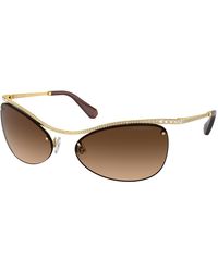 Swarovski - Sk7018 400474 Sunglasses Metal Geometric Normal Shaded - Lyst