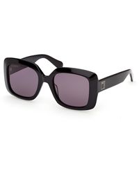 MAX&Co. - Mo0153 01A Sunglasses Acetate Smoke Squared Normal - Lyst