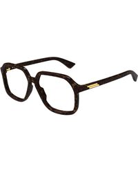 Bottega Veneta - Bv1329O 002 Optical Frames Acetate Transparent Squared - Lyst