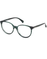 Max Mara - Mm5084 098 Optical Frames Acetate Round Normal - Lyst