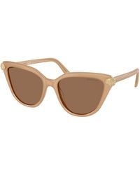 Swarovski - Sk6039 2002Ok Sunglasses Acetate Bronze Cat Eye Normal - Lyst