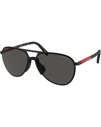 Prada Linea Rossa - Ps 53Zs 1Bo06F Sunglasses Metal Pilot Normal - Lyst
