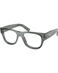 Prada - Pr D08Vu 21J1O1 Optical Frames Acetate Transparent Squared Normal - Lyst