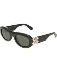 Ferragamo - Sf2082Se 001 Sunglasses Acetate Round Normal - Lyst