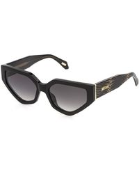 Just Cavalli - Sjc196V 700Y Sunglasses Acetate Smoke Geometric Normal Nuanced - Lyst